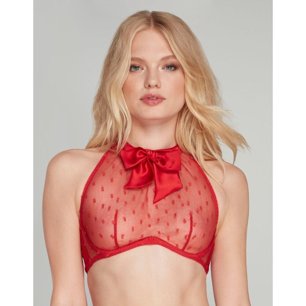 Agent Provocateur Madelina Red Polka Dot Fashion Bra AP3 Medium NWT